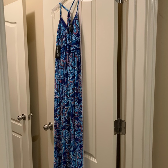 NWT INC Paisley beaded maxi dress PM - Picture 15 of 16